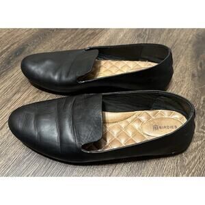 Birdies - The Starling - Jet black Leather Flats - SZ 9